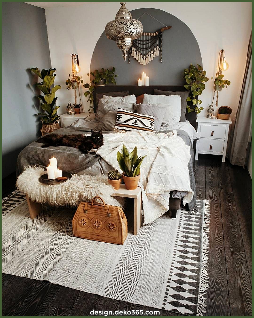 Boho minimalistisches Schlafzimmer - design.deko365
